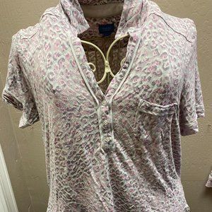 Grey with purple leopard sleeping wear set